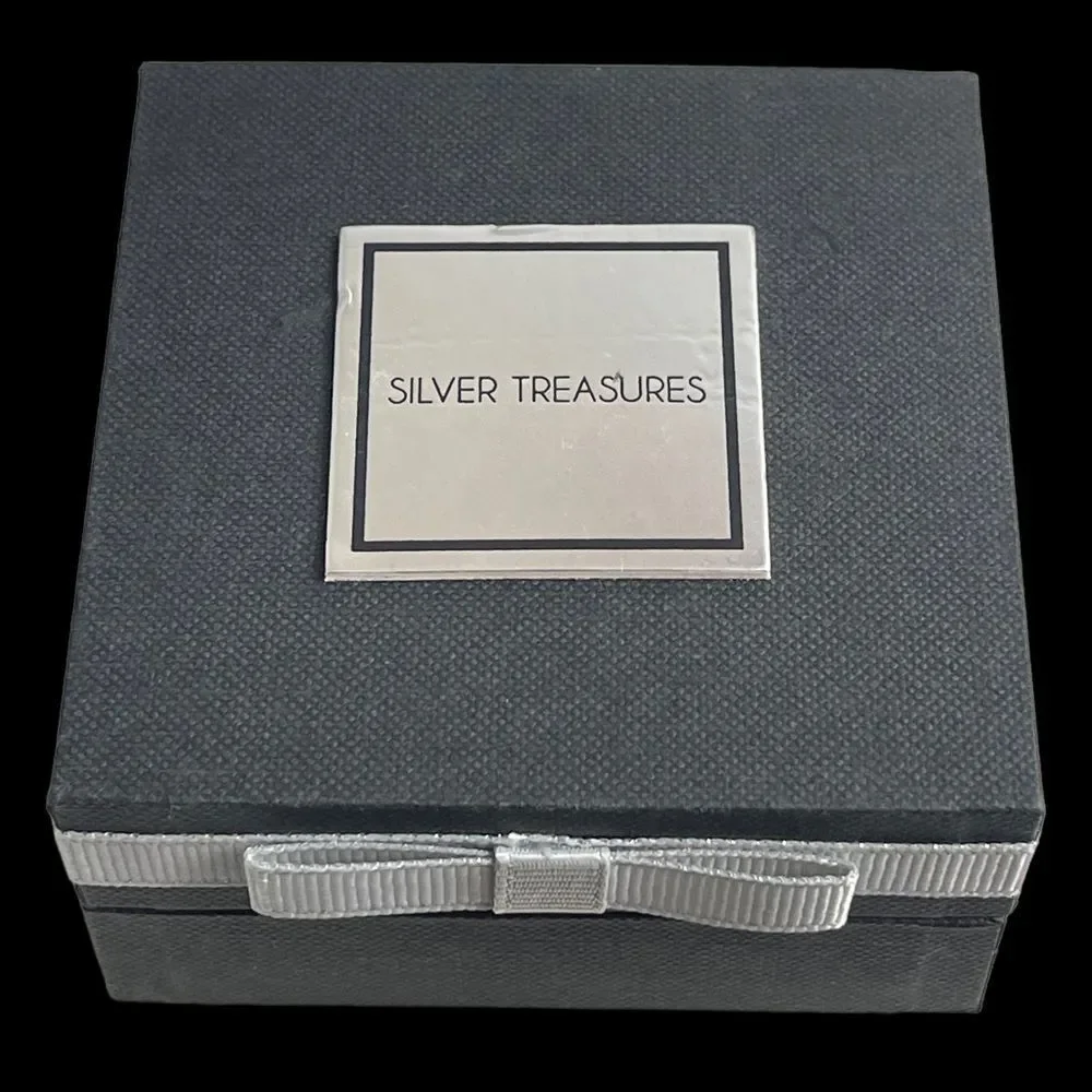 3 Stone Cubic Zirconia Engagement Ring in Sterling Silver